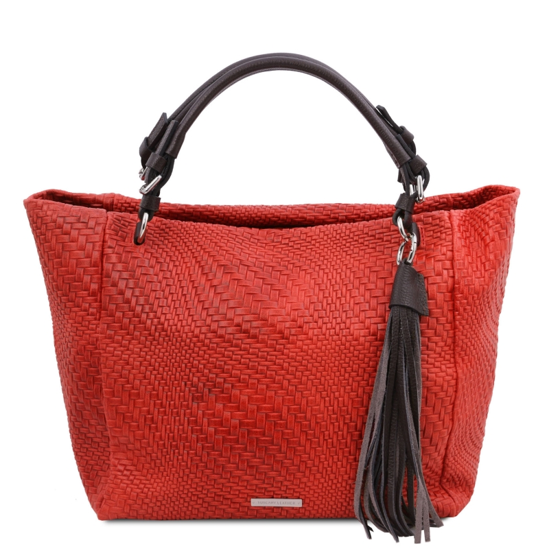 Tuscany Leather Leder-Shopper Rot Tuscany Leather Leder-Shopper Rot